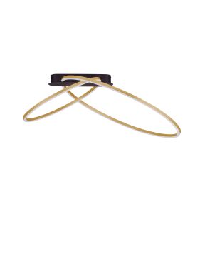 Nova Luce Kiklos - plafonnier - Ø 72 x 30 cm - 42W dimmable LED inclus - laiton doré