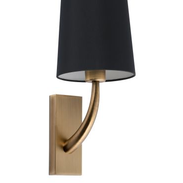 Faro Rem - applique murale - 16,5 x 21 x 47 cm - noir et vieil or
