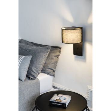 Faro Fold - applique murale avec interrupteur - 20 x 22 x 30 cm - noir mat