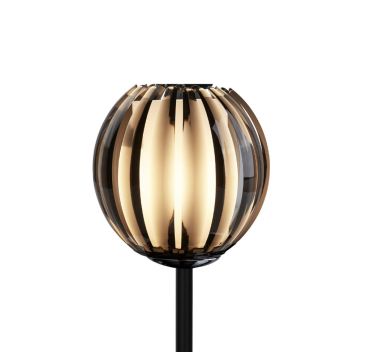 Searchlight Blossom - lampe à poser - Ø 12 x 44 cm - noir, chrome et transparent