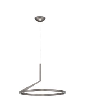 Nova Luce Tilia - lampe suspendue - Ø 60 x 250 cm - 31W dimmable LED inclus - nickel brumeux