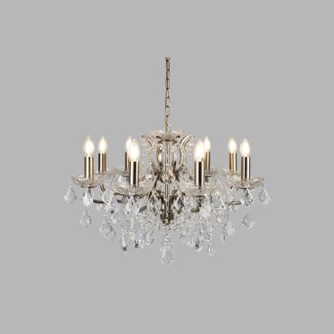 Searchlight Paris - lustre - Ø 70 x 135 cm - laiton antique