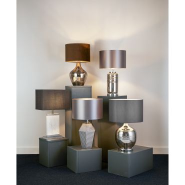 Searchlight - lampe à poser - Ø 31 x 54 cm - gris