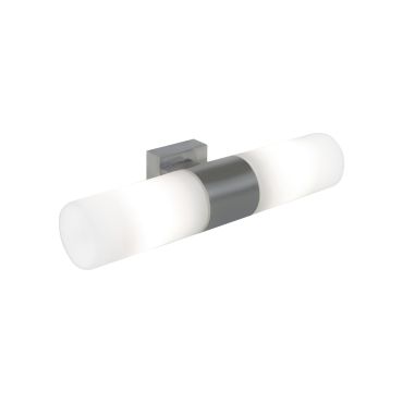 Nordlux Tangens - applique murale - 31 x 6 cm - IP44 - acier brossé et blanc opale