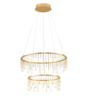 Nova Luce Stellar - lampe suspendue - Ø 65 x 150 cm - 41W dimmable LED inclus - doré