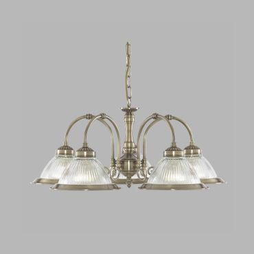 Searchlight American Diner - lampe suspendue - Ø 62 x 82 cm - laiton antique