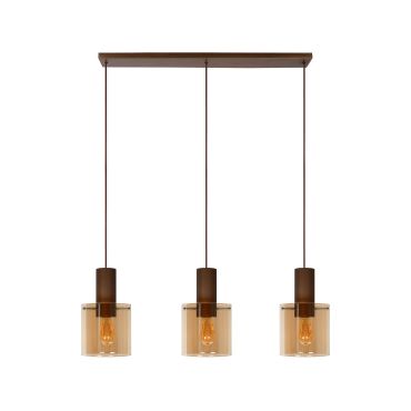 Lucide Toledo - lampe suspendue - 100 x 20 x 165 cm - ambre
