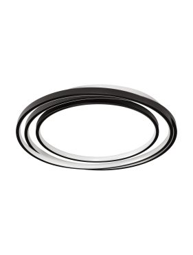 Nova Luce Arbor - plafonnier - 54 x 50 x 8 cm - 33W dimmable LED inclus - noir mat
