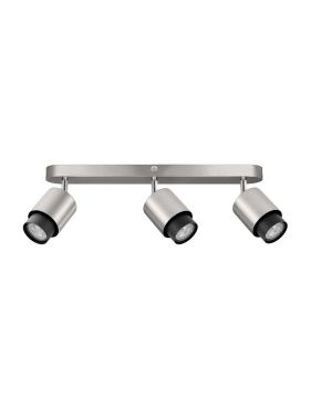 Nova Luce Ison - spot en saillie 3L - 58 x 17 x 14 cm - nickel satiné