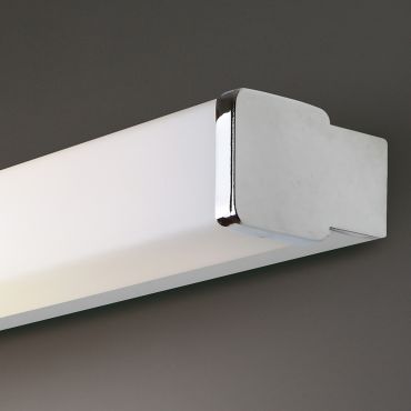 Maxlight Simple - applique murale - 30 x 10 x 6 cm - 10W LED inclus - IP44 - blanc et chrome