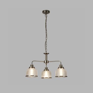 Searchlight Bistro II - lampe suspendue - Ø 56 x 88 cm - laiton antique