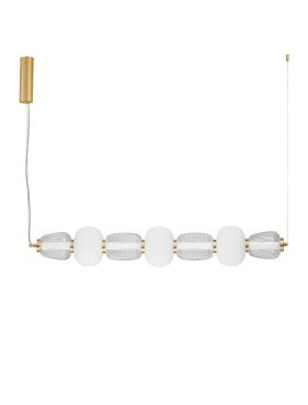 Nova Luce Movil - lampe suspendue - 110 x 125 x 17 cm - 42W dimmable LED inclus - or, transparent et opale