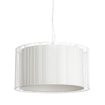 Faro Linda - lampe suspendue - Ø 50 x 27 cm - blanc mat
