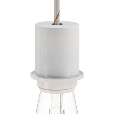 Creative Cables - Raccord E27 avec serre-câble - Ø 5,6 x 5,1 cm - blanc