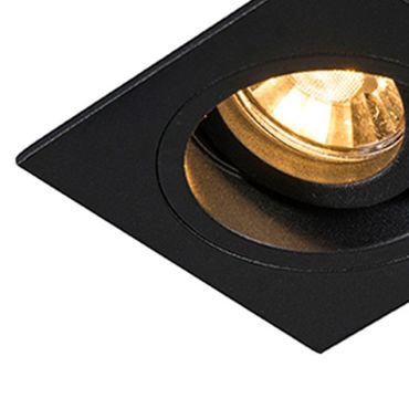 Zuma Line Chuck DL square Next - spot encastré - 92 x 92 mm, Ø 80 mm taille d'encastrement - noir