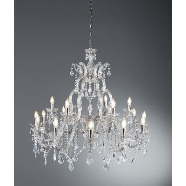 Searchlight Marie Therese - lustre - Ø 98 x 150 cm - chrome