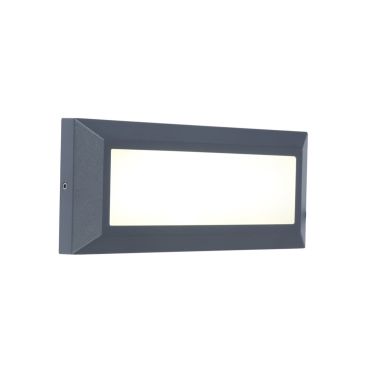 Lutec Helena II - Applique d'extérieur - 23 x 3 x 10 cm - 11W LED inclus - IP54 - gris foncé