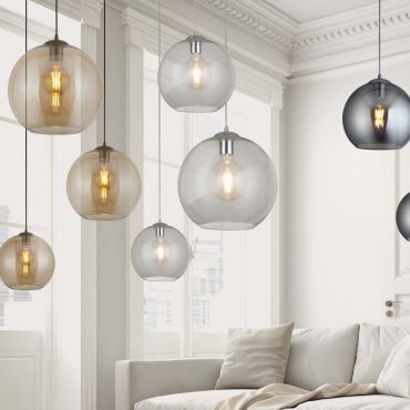 Searchlight Balls - lampe suspendue - Ø 25 x 120 cm - transparent