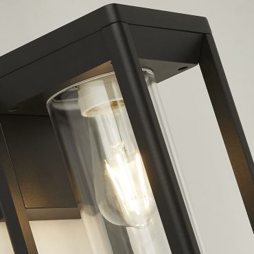 Searchlight Perth - applique d'extérieur - 15 x 27 cm - IP44 - noir