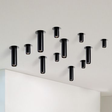 Nova Luce Giacomo - spot encastrable - 155 x 155 mm, 158 x 158 mm - noir