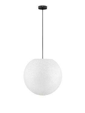 Nova Luce Moon - suspension extérieure - Ø 50 x 200 cm - IP65 - blanc et noir