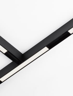 Nova Luce Buxton L - luminaire sur rail magnétique - 26,9 x 3,5 x 5,2 - 22W LED inclus - blanc chaud couleur de lumière - noir