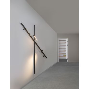 Nova Luce Planet - luminaire pour système de profilés magnétiques - anti-éblouissement - 50 x 3 cm - 13W TRIAC LED dimmable inclus - noir sable