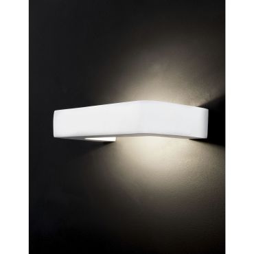 Nova Luce Renata - applique murale - 32 x 14 x 5 cm - plâtre blanc
