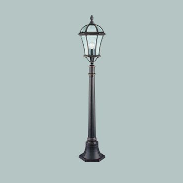 Searchlight Capri - lampadaires - Ø 26 x 130 cm - IP23 - brun rustique