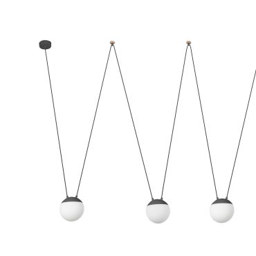 Faro Mine - lampe suspendue 4L - gris foncé - plastique