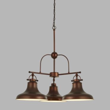 Searchlight Dallas - lampe suspendue - Ø 63 x 150 cm - bronze antique