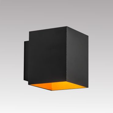Zuma Line Sola WL Square Next - applique murale - 10 x 8,3 x 10,2 cm - noir et or