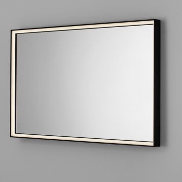 Nova Luce Ambor - miroir avec éclairage - 70 x 120 x 5,5 cm - 48W LED inclus - IP44 - noir anodisé