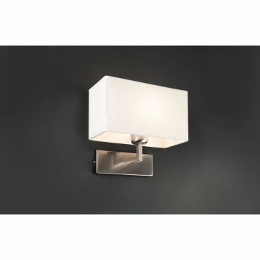 Faro Roda - applique murale - 28 x 18 x 27 cm - nickel et blanc