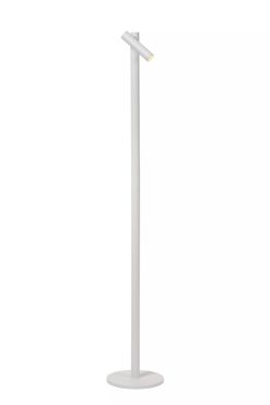 Lucide Antrim - Lampe de lecture rechargeable - 3 x 20 x 120 cm - 2,2W LED dimmable inclus - IP54 - Avec station de recharge sans fil - blanc