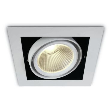 ONE Light COB Box Type Shop - spot à encastrer - 185 x 185 mm, 160 x 160 mm taille d'encastrement - 30W LED inclus - blanc