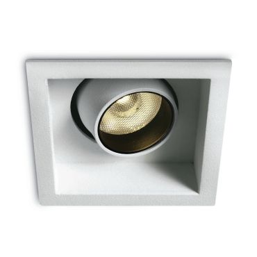 ONE Light Moving Inner Cylinder - spot à encastrer - 62 x 62 mm, 58 x 58 mm taille d'encastrement - 6W LED dimmable inclus - blanc