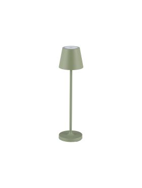Nova Luce Petit - lampe de table rechargeable - Ø 7 x 28 cm - 2W dimmable LED inclus - IP54 - vert olive