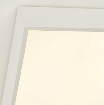 Searchlight Zeus - plafonnier - 30 x 30 x 6 cm - 16W LED inclus - IP44 - blanc et opale
