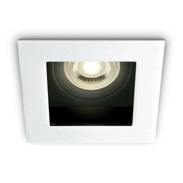 ONE Light Dark Light Square - spot encastrable - 96 x 96 mm, 80 x 80 mm format encastrable - blanc