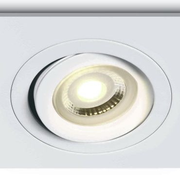 ONE Light Dual Ring GU10 - spot encastré - 94 x 94 mm, Ø 80 mm encastrable - blanc