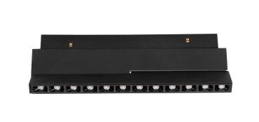 Nova Luce Ultra Slim - luminaire sur rail - 19,5 x 8,1 cm - 10W LED inclus - inclinable - couleur de lumière blanche - noir