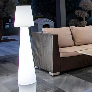 New Garden Lola 110 - lampadaire d'extérieur - Ø 26,5 x 110 cm - 16W LED inclus - IP65 - blanc - couleur de lumière blanche