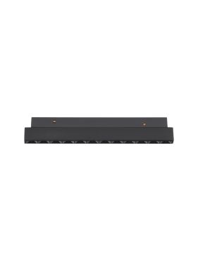 Nova Luce Ultra Slim - luminaire sur rail - 19,5 x 3,4 cm - 12W DALI LED dimmable inclus - couleur de lumière blanc chaud - noir