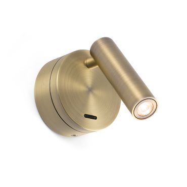 Faro Boc - applique murale avec interrupteur - 8,5 x 11 x 17 cm - 3W LED inclus - bronze