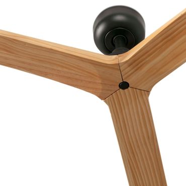 Faro Klim M - ventilateur de plafond - Ø 125 cm - noir mat et pin