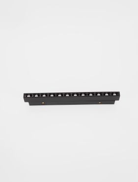 Nova Luce Ultra Slim - luminaire sur rail - 19,5 x 3,4 cm - 12W LED inclus - couleur de lumière blanc chaud - noir