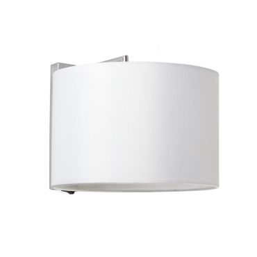 Faro Sahara - applique murale avec interrupteur - 20 x 25 x 21 cm - blanc et chrome