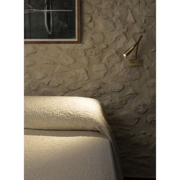 Faro Lead - applique murale avec interrupteur - 40 x 5 cm - 3W LED inclus - bronze et brun