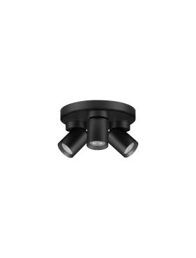 Nova Luce Amecy - spot en saillie 3L - Ø 22 x 12,5 cm - noir sablé